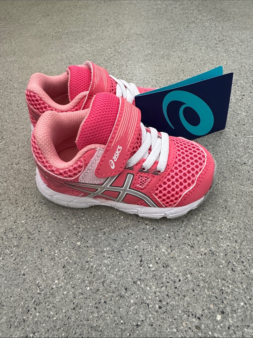 Baby girl pink asics sneakers